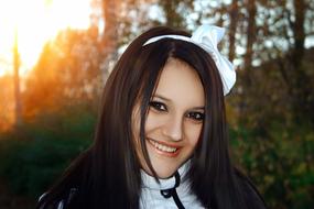 Woman at Autumn Nature