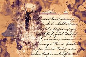 letter art collage design