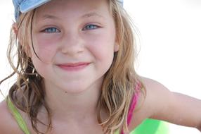 little girl in the pool