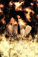 Woman in fire Danger