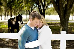 Hug Couple and Horse