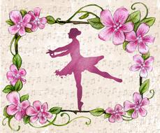 ballerina dance piano card