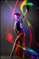 girl in a red skirt dancing tango