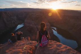 Woman In A Conyon Landscape Photoshoot