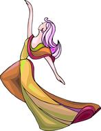 abstract colourful dancer