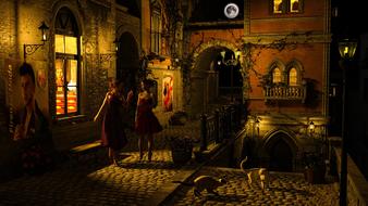 Tuscany Borgo Italy at midnight