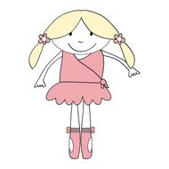 cartoon ballerina ballet blonde