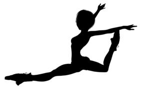 silhouette girl jump woman young