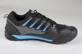 blue black sports shoes