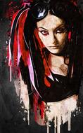 portrait woman face red hair