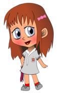 cute little girl as an illustration