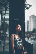 Beautiful Fashion Female on street