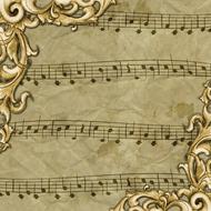 vintage music notes background texture