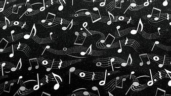 music notes on Fabric Cloth Textile