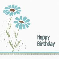 Colorful and beautiful "Happy Birthday" greeting card with flowers, at white background, clipart