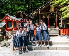 Japan Arashiyama School Children uniforms