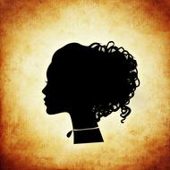 abstract silhouette of a woman's head