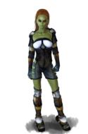 female alien as a 3d model