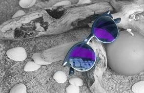 Purple Reflection on Sunglasses