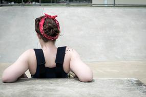 Woman Tattoos Thinking