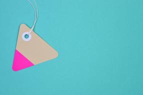 paper triangular label for clothes