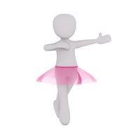 white man in a pink skirt dancing