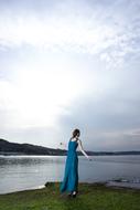 Model Blue Clothes