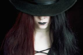 Girl black hat