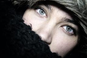 Portrait of Eyes Young Woman