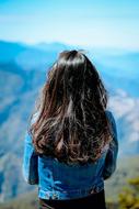 girl in Blue Denim jacket