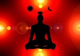 clipart of meditation silhouette woman
