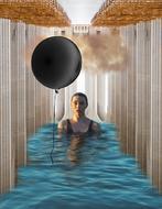 Young Woman Pool swimming