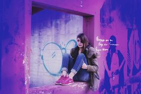 girl In Old Building