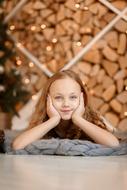 happy little girl at the photo shoot