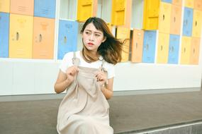 Beautiful asian girl in Fashion casual dress