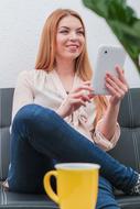 Attractive Woman with tablet