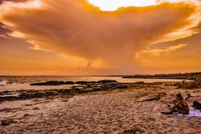 Woman at Beach at Sunset