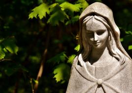 stone Statue Girl Figure