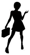 woman secretary girl silhouette