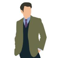 cartoon men clothing suit
