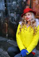 Red Hat Retro styled woman