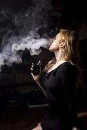 portrait of Woman Smoke