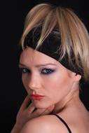 portrait of a blonde in half profile