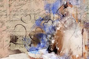 art collage design wall