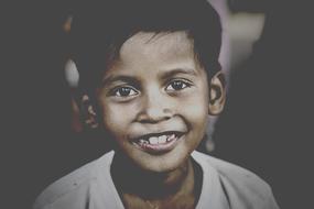 smiling boy from india