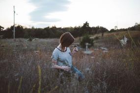 Woman Girl Meadow