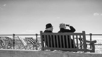 Couple Senior on Bench