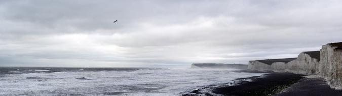 Black And White Beach Sea