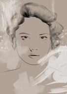 human portrait adult woman a face