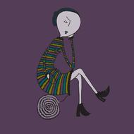 sad woman esteem doubt art